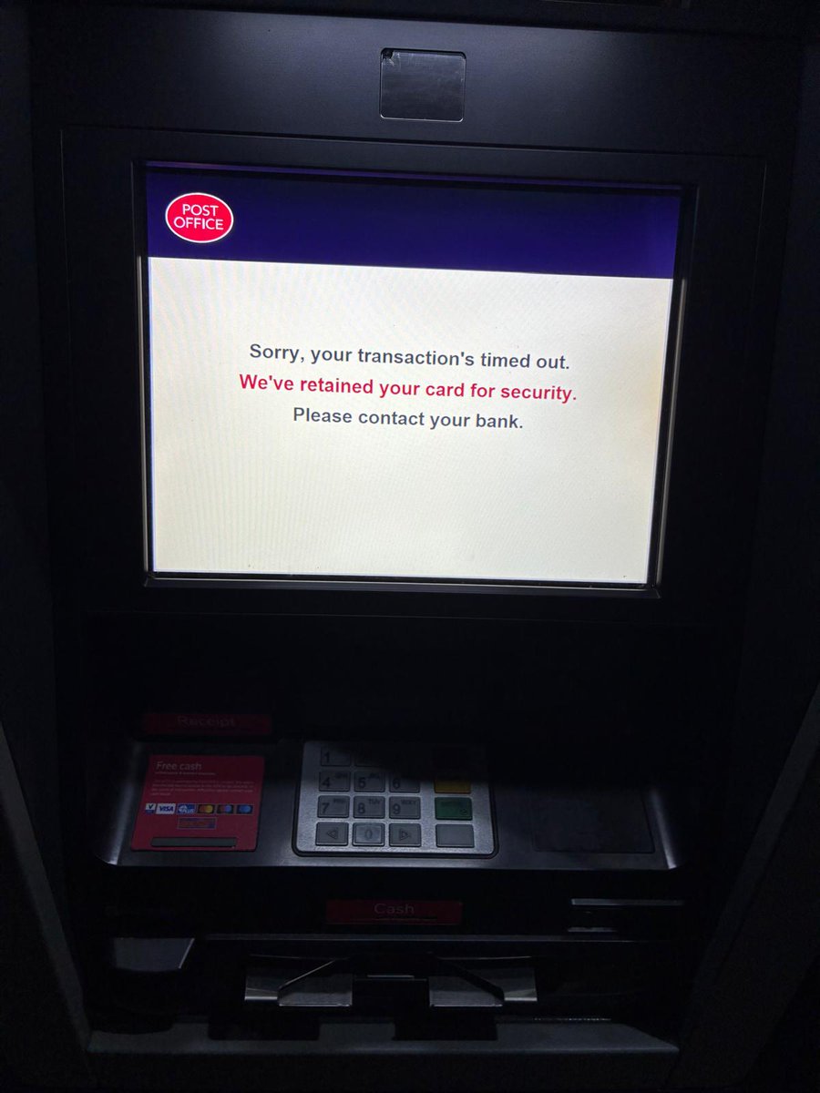 Tazul2015's tweet photo. @monzo My card was retained by the machine through no fault of my own, yet I’m being charged £5 for a replacement. Doesn’t seem fair 😆 https://t.co/RX40ZXEMVD