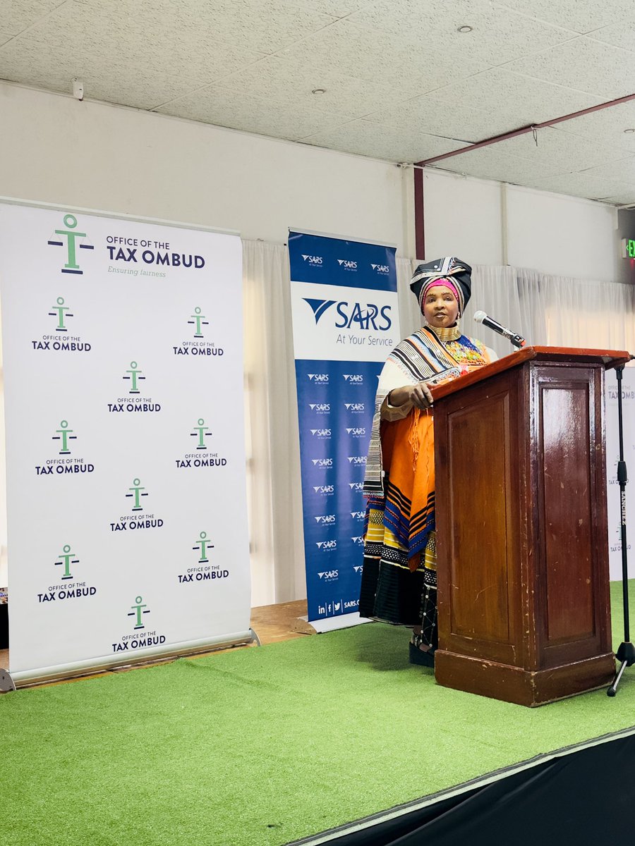 TaxOmbud's tweet image. Happening live in Kimberley! 

OTO and SARS Tax Practitioners and Business Breakfast:

Tozie Mazitshana, Director: Free State and Northern Cape SARS  is on stage right now delivering insights on Tax Compliance and Tax Practitioners. 

#TaxOmbud #Businesses #TaxPractitioners