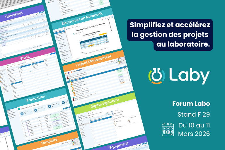Laby - logiciel pour laboratoire R&D tweet media