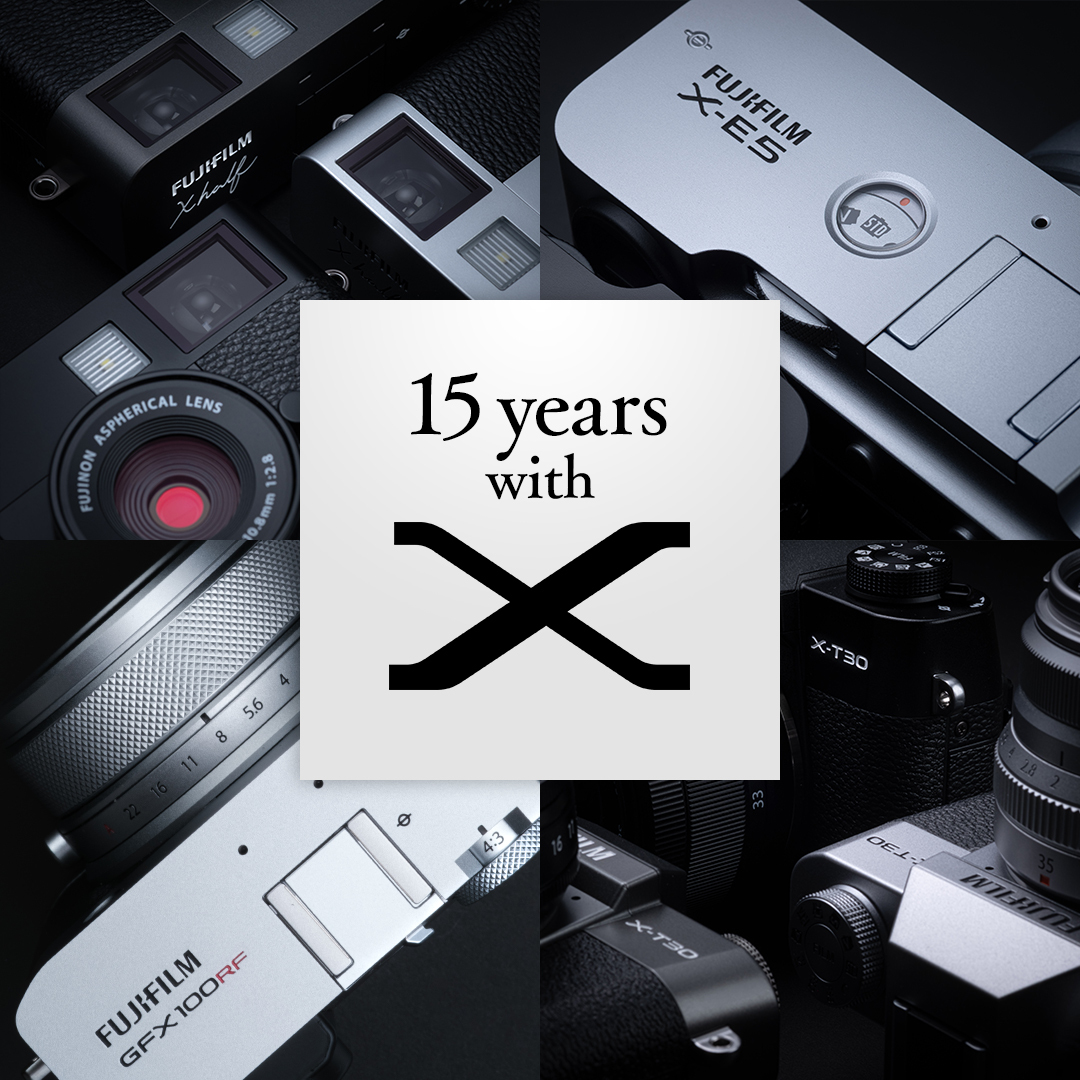 FujifilmJP_X's tweet photo. 【X 15th Anniversary！】
　　　　　
3月5日は初代「X」である、X100の発売日です。おかげさまでXシリーズは多くの皆さまに愛されて、15周年を迎えることができました。本当にありがとうございます！
今後ともXシリーズをご愛顧のほどよろしくお願いいたします。＾＾

#X15thAnniversary #X生誕祭 https://t.co/1eUnE1rx4F