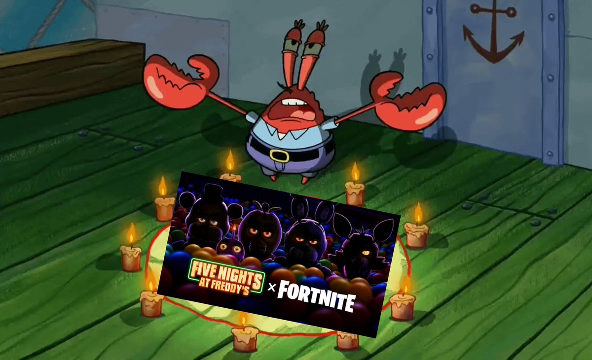 FNAF4Fortnite's tweet photo. In honor of it being my birthday today, LET'S COPE FOR FNAF X FORTNITE DURING DOWNTIME!!! https://t.co/eFy4G0qZlK