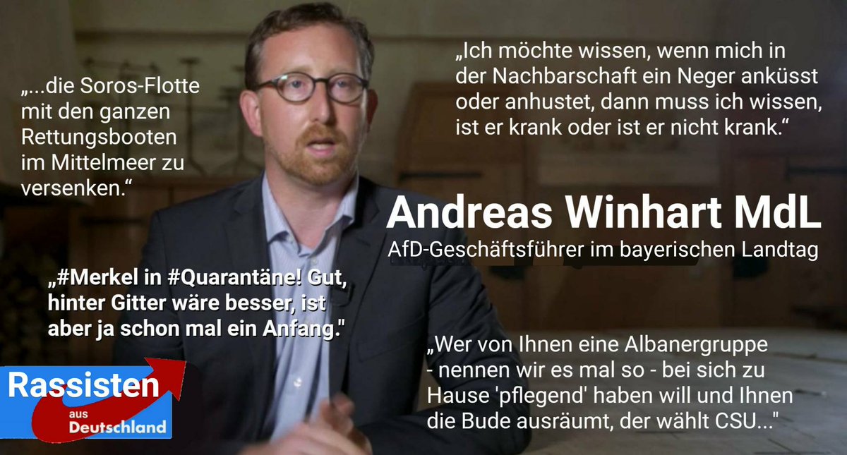 Walnusskipferl's tweet photo. @SimoneWschmidt @Mary_Khan94 @AfDimEUParl @ESNgroup_EU @AfD "AfD"-Menschen sind schlicht und erwarten nichts außer #BraunerSchmodder-Radau von denen, die sie wählen.
Könnte man auch in Rosenheim und mit Herrn #Winhart jederzeit belegen. Das ist nachweislich alles, was er kann. 😂 https://t.co/t2QwaFpJ2h