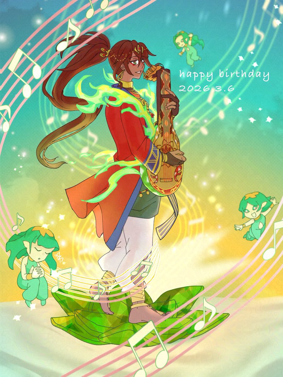 #モンストイラスト

アブドゥーグさん誕生日おめでとうございますッッッ✨✨✨
改で台詞にリュートの音が入ってるの、臨場感があってすごく良かったです🥰