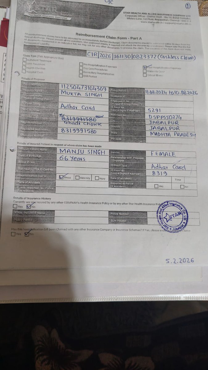 vineet319's tweet photo. @StarHealthIns Please note that our claim within 90 days of the discharge time period for Mrs Manju Singh
Admission date in Hospital: 09.10.2025
Discharge Date: 13.12.2025
Treatment/Medical Consultation Post-hospitalisation
13.12.2025
22.12.2025
03.02.2026
Claim Submitted 5th Feb https://t.co/T17IySGDaw