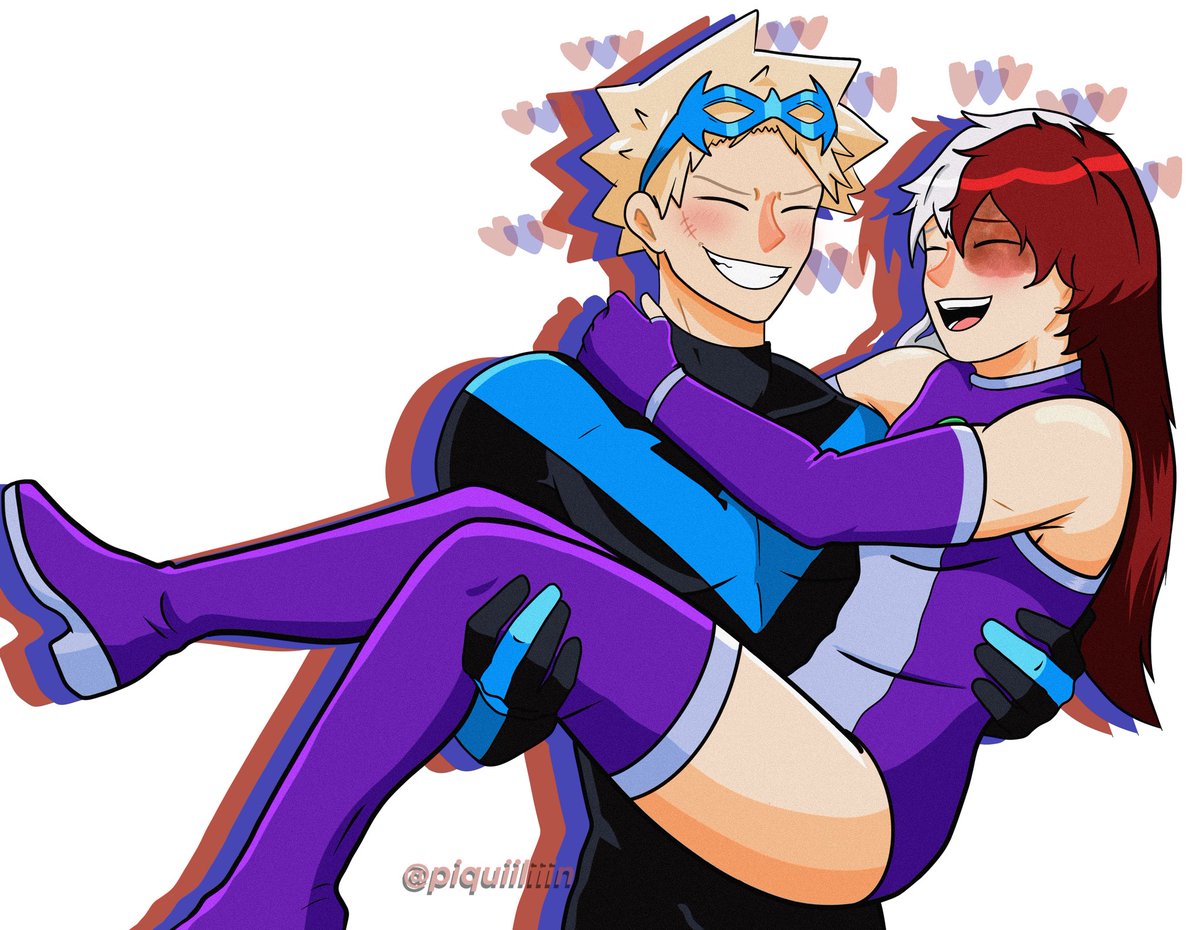 katsuki as nightwing and shoto as starfire was an idea that wouldn’t leave my head 💖