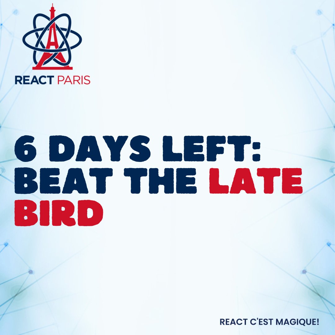 React Paris Conf' -by- BeJS tweet media