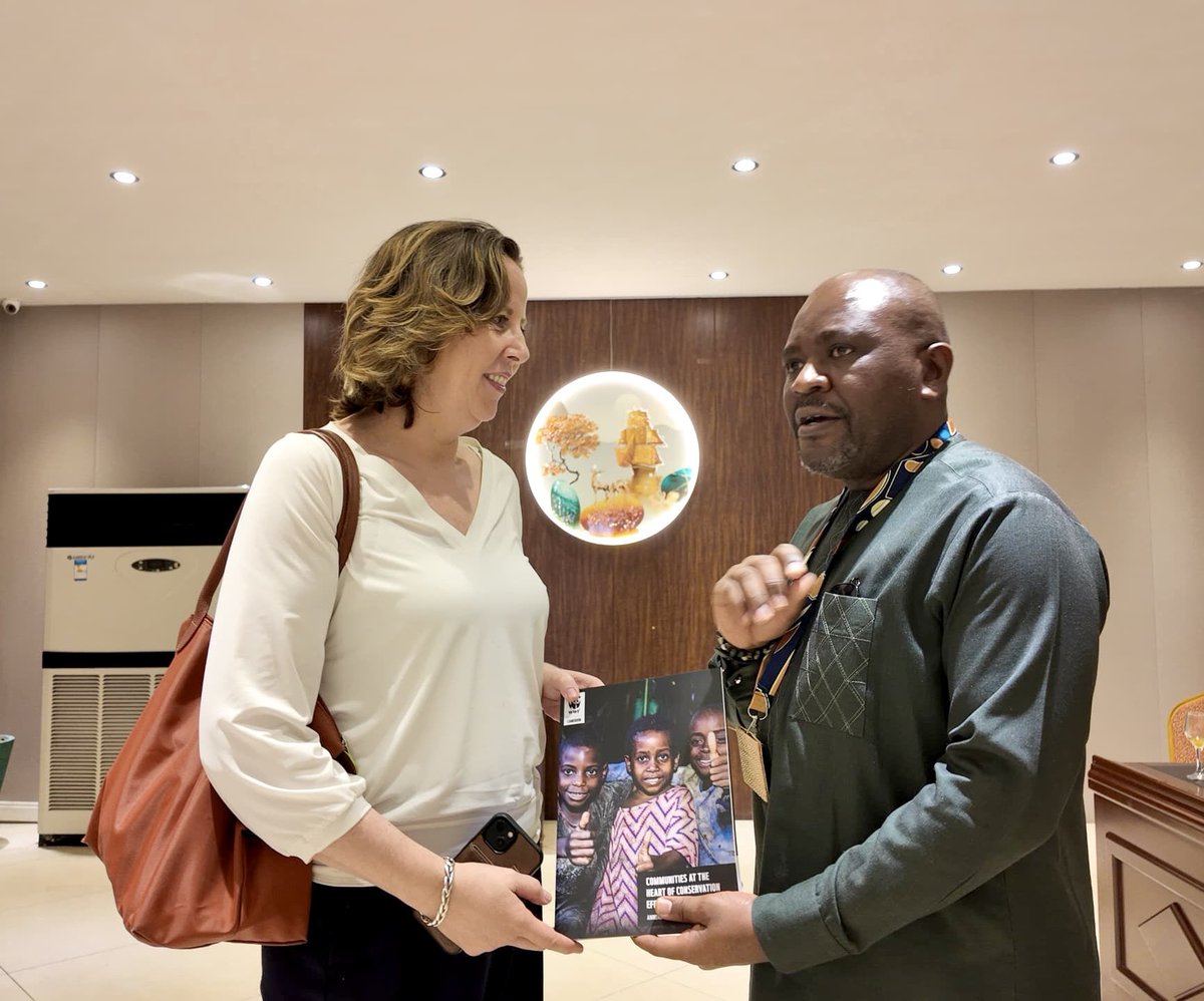 wwfcameroon's tweet photo. Our National Director presented the WWF Cameroon 2025 Annual Report to WWF International Director General Kirsten Schuijt during Africa Week in Libreville, Gabon.
A reflection of the efforts driving conservation across Cameroon.
Report available soon.
#TogetherPossible https://t.co/swJchREPzO