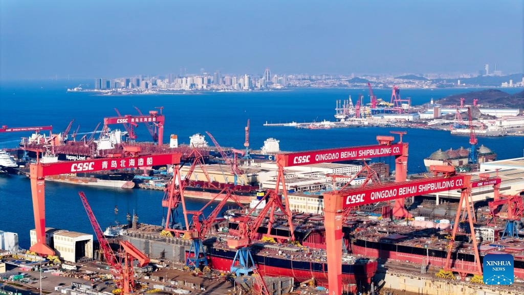 VoiceofPD's tweet image. #China's shipbuilding sector maintained its global lead in terms of three major indicators for the 16th consecutive year in 2025.

The country's #shipbuilding output reached 53.69 million deadweight tonnes (DWT) in 2025, accounting for 56.1 percent of the global total, according