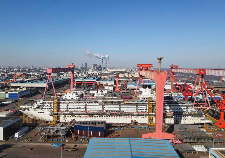 VoiceofPD's tweet image. #China's shipbuilding sector maintained its global lead in terms of three major indicators for the 16th consecutive year in 2025.

The country's #shipbuilding output reached 53.69 million deadweight tonnes (DWT) in 2025, accounting for 56.1 percent of the global total, according