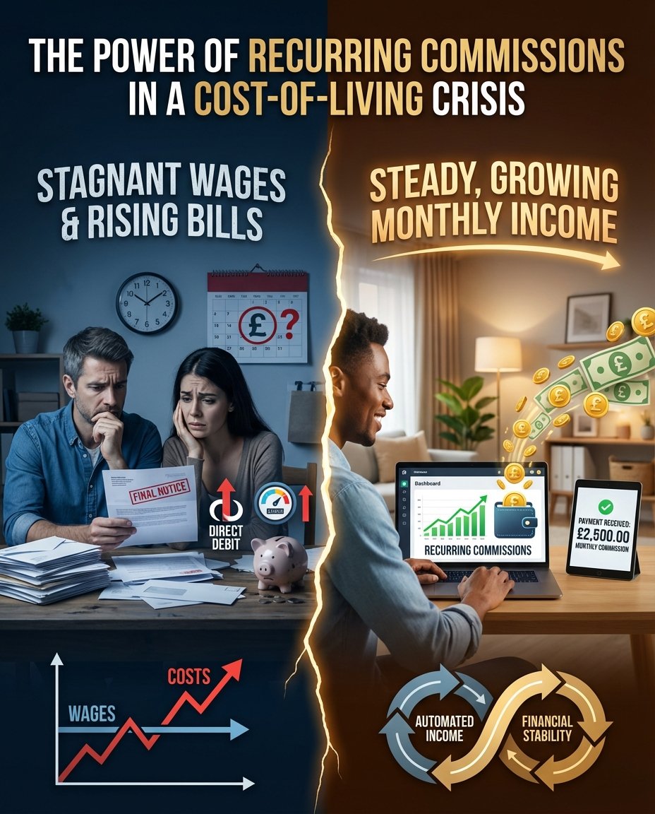 Wages are flat. Bills keep rising. A one-off side hustle won't fix it. 💸 Recurring income might. As a UW Partner I help families cut bills AND build monthly income. Read how 👉 calljeff.co.uk/blog/the-power… or DM me. #CostOfLiving #UWPartner #RecurringIncome