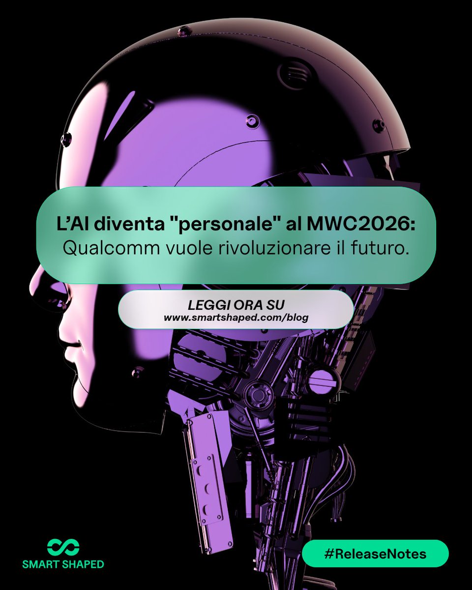 SmartShaped's tweet photo. 🎪 Al MWC2026, Qualcomm ha tracciato una linea netta: il futuro dell'Intelligenza Artificiale è "on-device".

🔗 Link: https://t.co/ISN5CFvc39

#Qualcomm #AI #Innovation #MWC2026 #DigitalTransformation #TechNews https://t.co/hVUE0IldLm