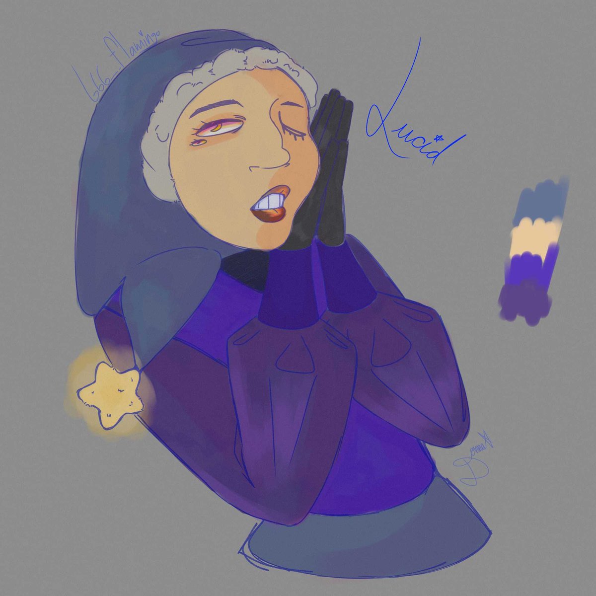 666_flamingo's tweet photo. New oc ill fix her colors later goodnight #ocart #digitalart https://t.co/XE0decJONl