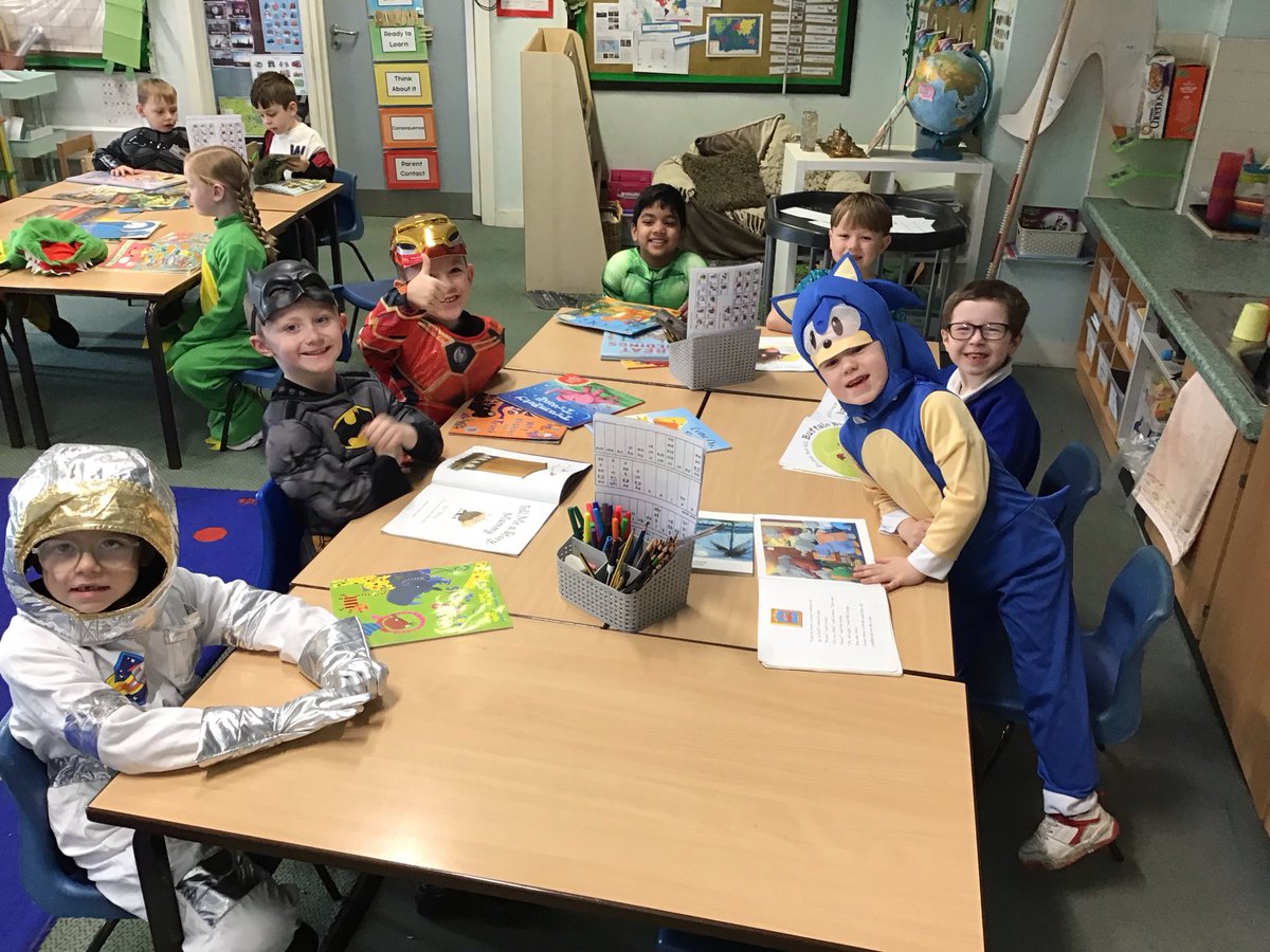 CanonYearOne's tweet photo. Y1R are all set for a fun day of reading activities for World Book Day 🥳 @CanonSharples @LT_Trust https://t.co/V7RsssAjUj
