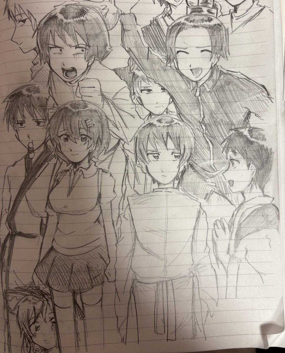 昨日ノートに書いてたやつOCとか日和とか東方とか落書きしてたので