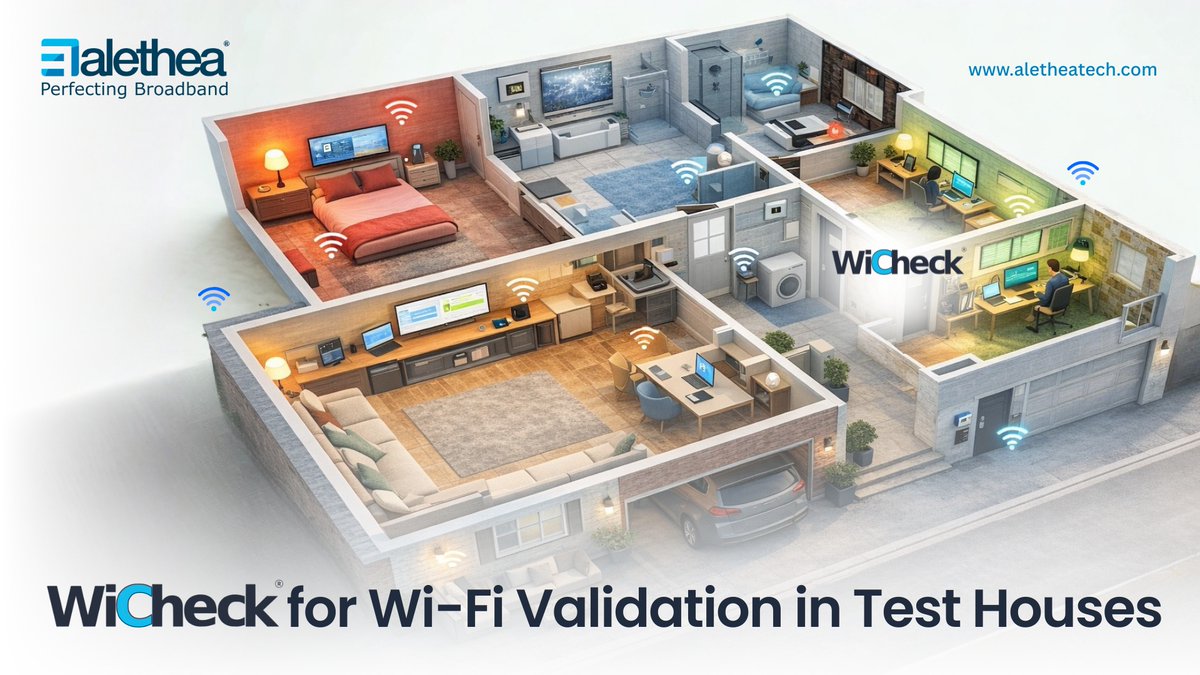 What does great #WiFi mean at #home?

Homes run streaming, gaming, video calls, and smart devices all at once. #WiCheck helps validate Wi-Fi performance in real home environments—before customers notice issues.

👉 aletheatech.com/wicheck-for-wi…

#AletheaTech #WiFiValidation #WiFi7