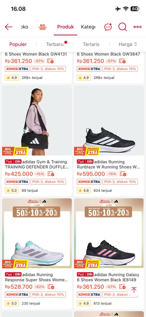 dazdarl's tweet photo. GUYS ADIDAS LAGII BANTING HARGA!!!

jadi murah-murah banget diskon up to 80%

yang nyari biat olahraga banyak banget pilihanya dan dljadi murah-murah banget!!😭😭😭😭😭 https://t.co/UK3kzUF7M0