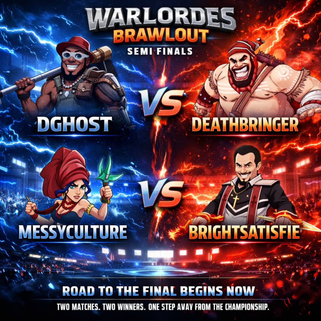 Well... my money's gone, DAZ got eliminated 💀

Nevertheless, the BRAWL continues TODAY! 
The end is nigh and we're down to the LAST 4! Heated matchups in the Semi finals, who'll come out on top‼️

Got my eye on a new brawler, MESSY CULTURE! Hopefully I don't jinx it👀😬