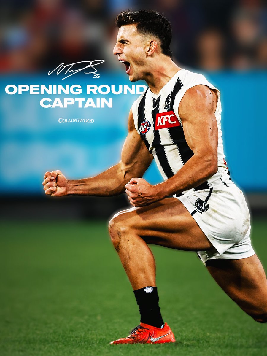 Nick Daicos will lead us in our first game of 2026 🫡

‘Whisper’ takes the reins in his second season as vice-captain while Darcy Moore recovers from a calf injury.
