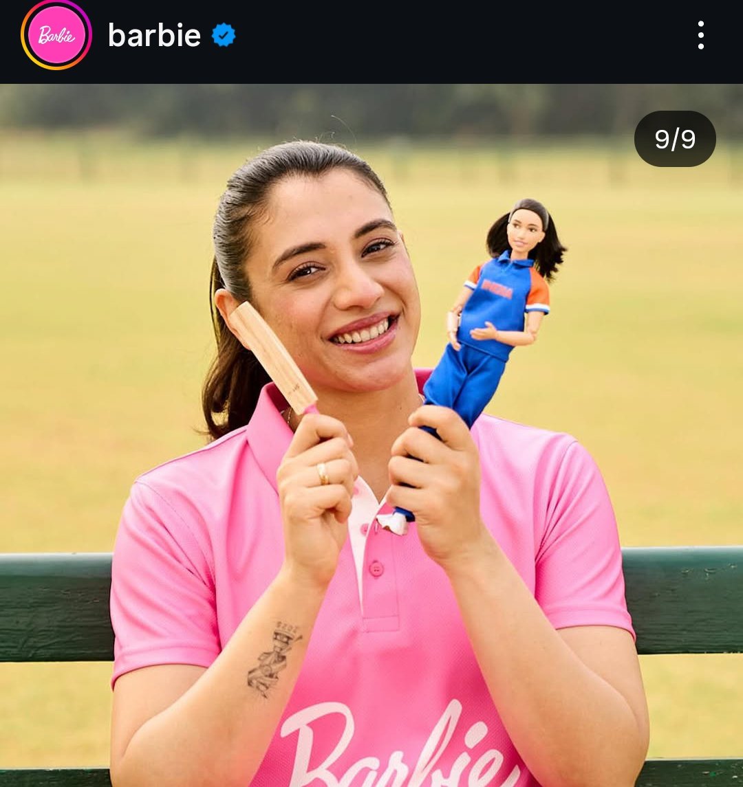 mandhanahive's tweet photo. This Barbie is a CWC Champion 🥹 https://t.co/0lBe3fvs3o