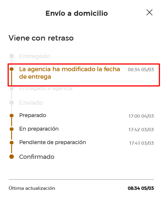 No sé por qué sigo comprando online en El Corte Inglés. Un pedido cancelado unilateralmente y otro retrasado sin explicación. Aún esperando que resuelvan el primero… y a ver qué pasa con el segundo, que ni siquiera ponen una nueva fecha de entrega.

<a href="/elcorteinglesac/">ECI Atención Cliente</a>