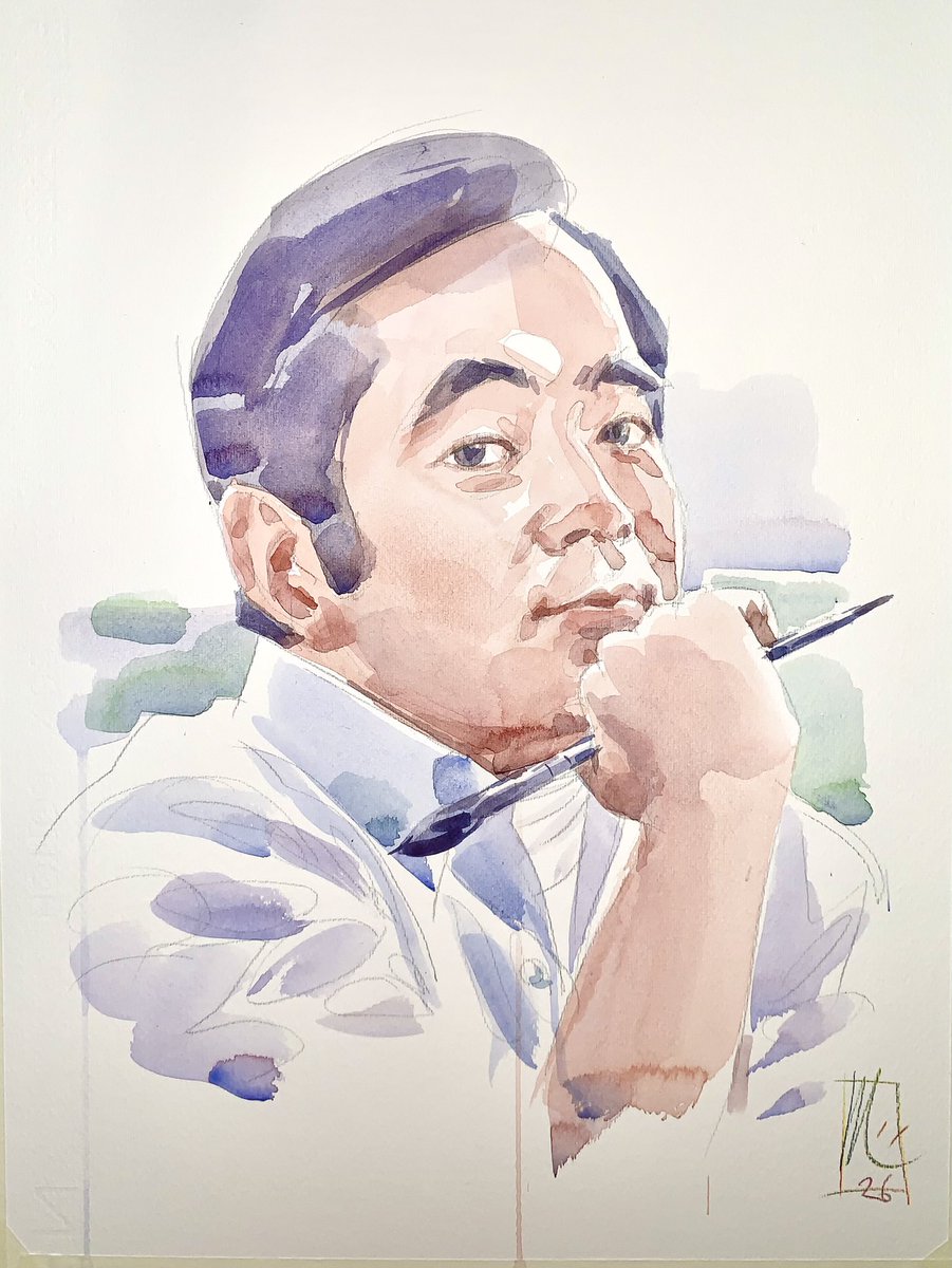 andreasmancini's tweet photo. 3832 watercolors #draw365 #thedailysketch #art #illustrationart #livepainting #watercolorpainting #ritrattini #nemoacademy #willieito https://t.co/qmcXAupU5T… https://t.co/XC3eEhPwp4
