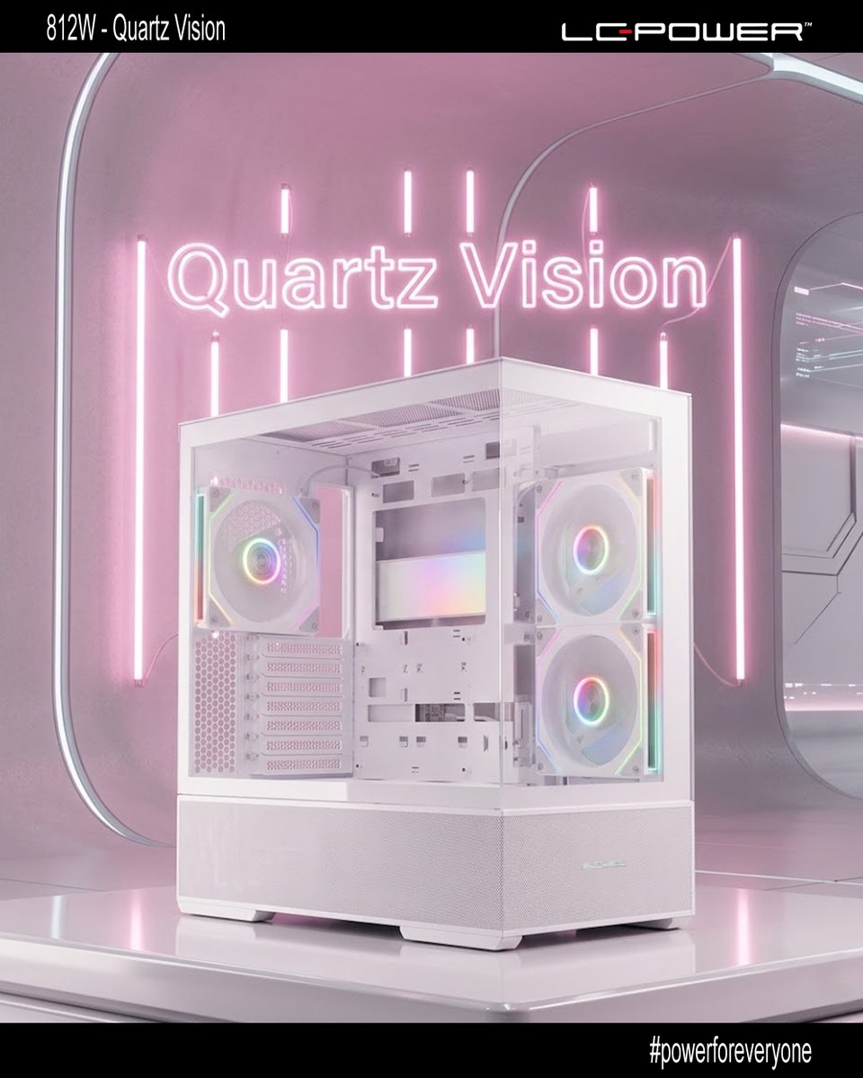lcpower_germany's tweet photo. Neben "Onyx Vision" erscheint natürlich auch sein weißes Pendant, "Quartz Vision"! 🤍💎
Coming soon... Stay tuned! 😎
#lcpower #powerforeveryone #gamingcase #Quartz https://t.co/tJuI2Z199d