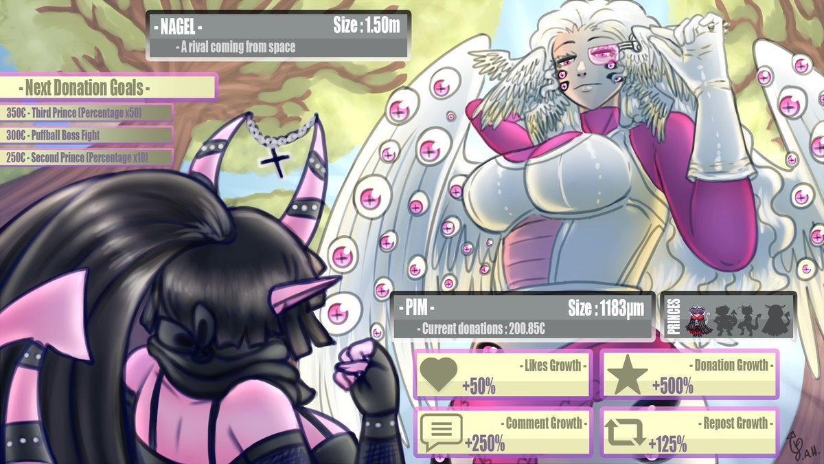 MajouMegami's tweet photo. Hello my little ones~ Here's the second fight of Pim, against her rival coming from space, Nagel !

You'll have untill Saturday 7th March to help Pim grow to fight against Nagel :3 https://t.co/uHfQdt460w