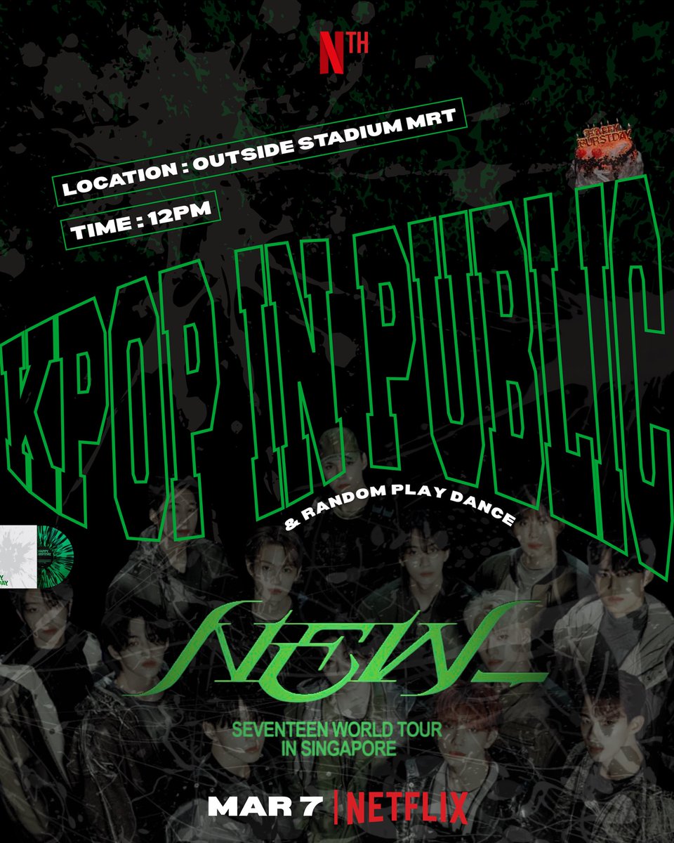 proj_nth's tweet photo. [HELP RT]
⋆˚°✦ #NEW_SINGAPORE Fanactivity ✦°˚⋆

🌟 Kpop In Public
7 March 2026 @ 12pm 

🪩 Random Play Dance @ 1230pm

📍Outside Stadium Mrt
🔗 https://t.co/EXFSrvjBqj

#SEVENTEEN #세븐틴 #SVT_WORLDTOUR #SVT_TOUR_NEW_ https://t.co/3JbH2UhPKM