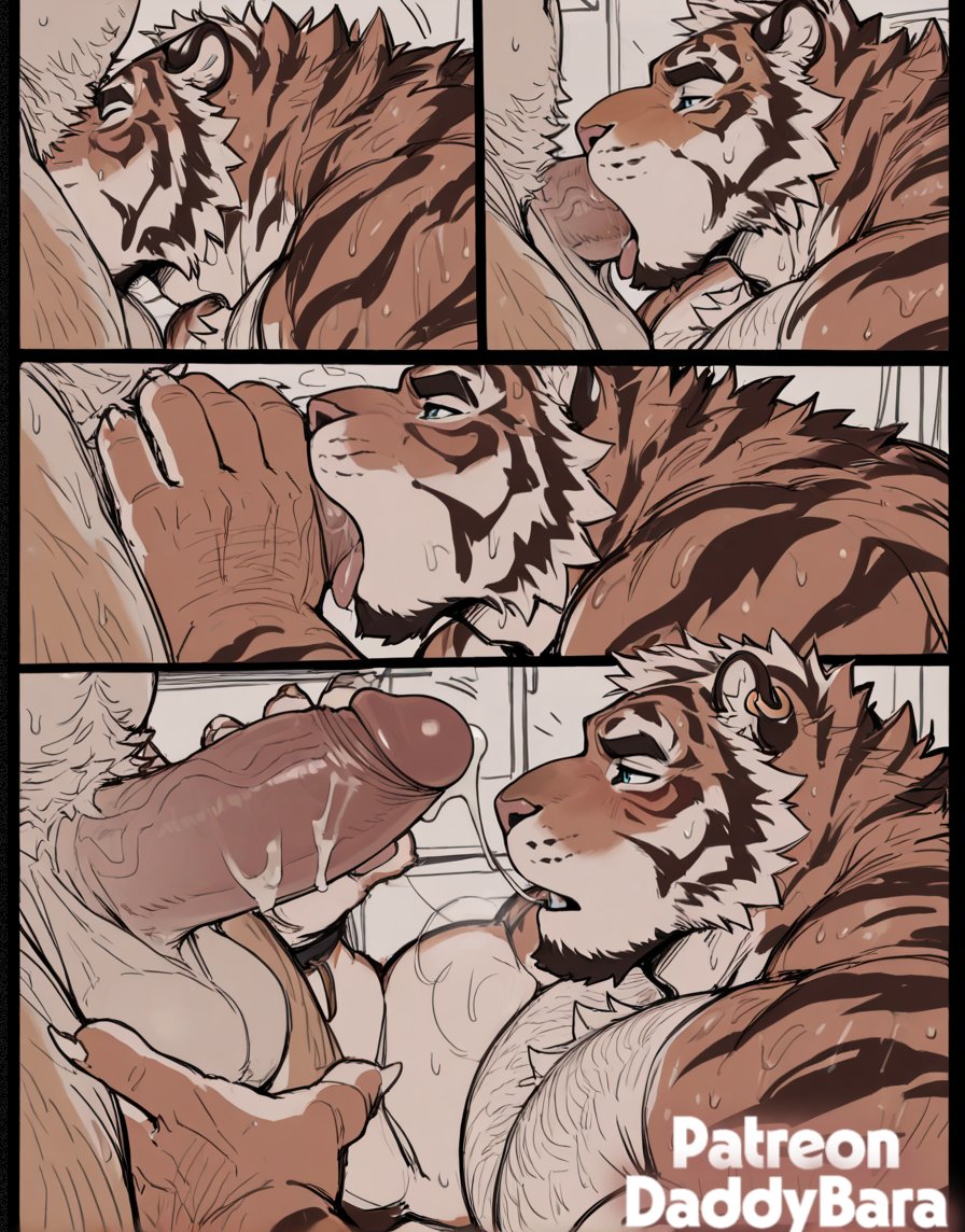 DaddyBara's tweet photo. #FurryArt  #AIArt  #furryartwork #Yiff #Gay #bara 
More of this content on https://t.co/nmN6h0OcDG

Damn, I love the taste of your fucking cock. https://t.co/i7fARhbcSZ