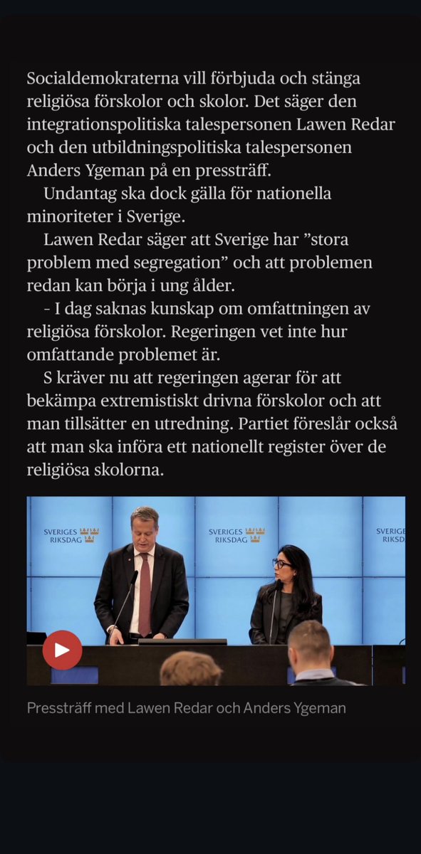 dr_walladbegi's tweet photo. När utbildning organiseras utifrån religion riskerar vi att förstärka segregation istället för att bryta den.
Skolan ska vara en plats där alla barn möts som just barn – med samma värderingar om demokrati, jämställdhet och frihet.

#svpolitik #politik https://t.co/s4PrfxJOld