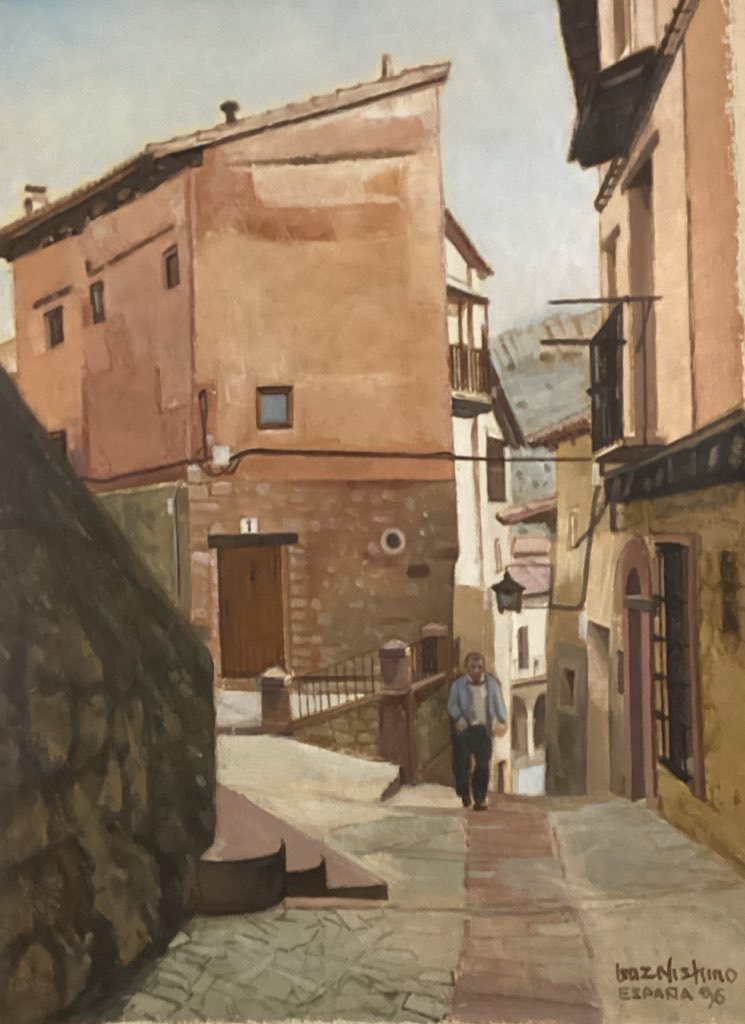 アルバラシンの路地(1996年) #油絵 #風景画 #スペイン