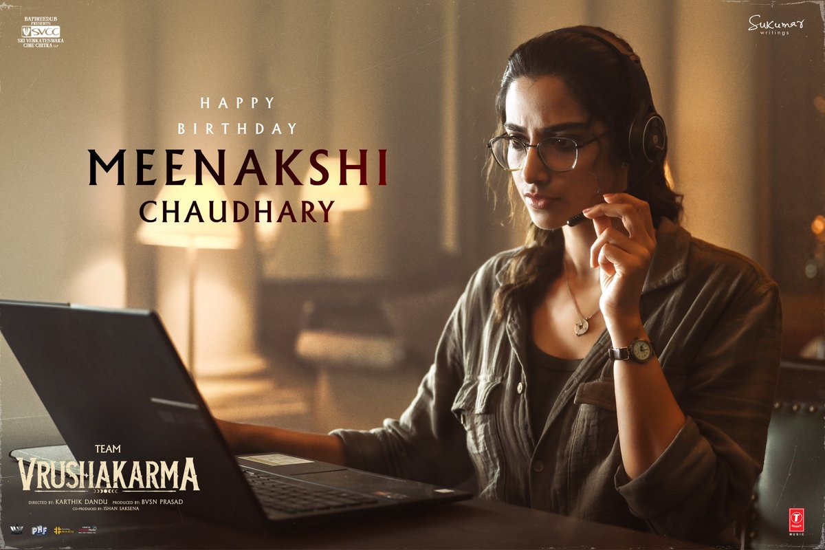 Vrushakarma's tweet photo. Happy birthday to our dearest @Meenakshiioffl ❤️‍🔥

As “Daksha”, you bring curiosity, intelligence, and charm to the world of #Vrushakarma 🤗

May your journey ahead shine brighter with every step. ✨ https://t.co/ode7dZIu1t