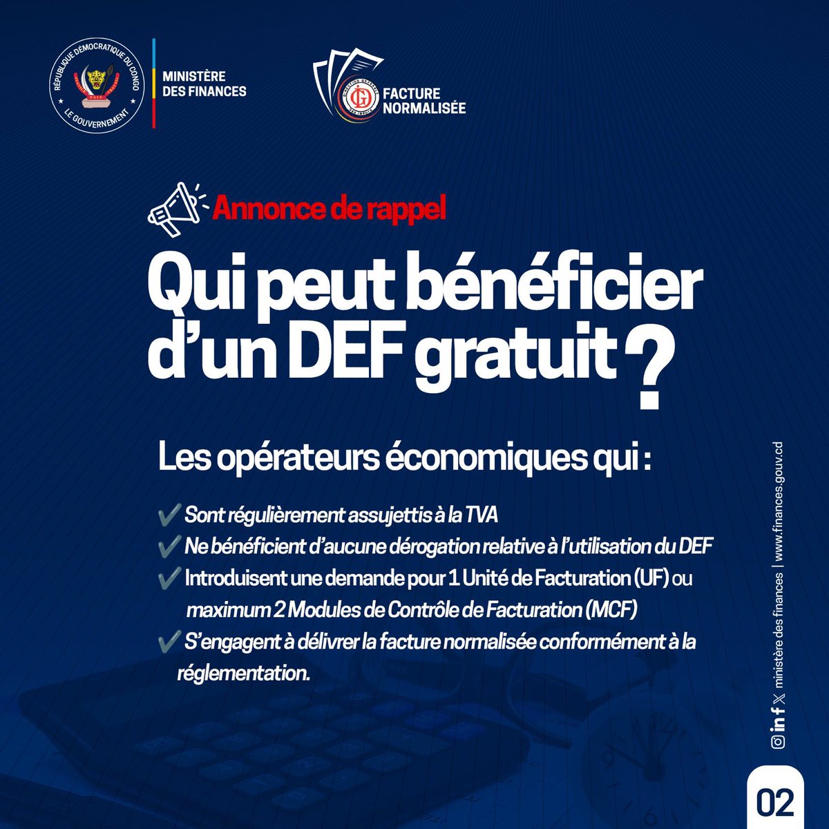 financesrdc's tweet photo. #FactureNormalisée #FacNor https://t.co/QrgpgWxSUZ