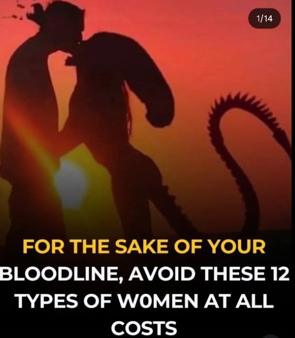 FOR THE SAKE OF YOUR BLOODLINE AVOID THESE TYPES OF WOMEN AT ALL COSTS

THREAD 🧵
