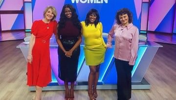kayeadamsfans's tweet image. Outfit of the month! ❤️, Here’s @kayeadams looking gorgeous in a red Friends Like These dress on @loosewomen last month! ❤️, Styled by Bronagh assisted by Ellie, Make up by @suzienarden, Second 📸 Ken and hair by Martin