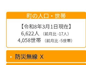 八丈町 6622(－17) 大島町 6549(－21) 差 73
