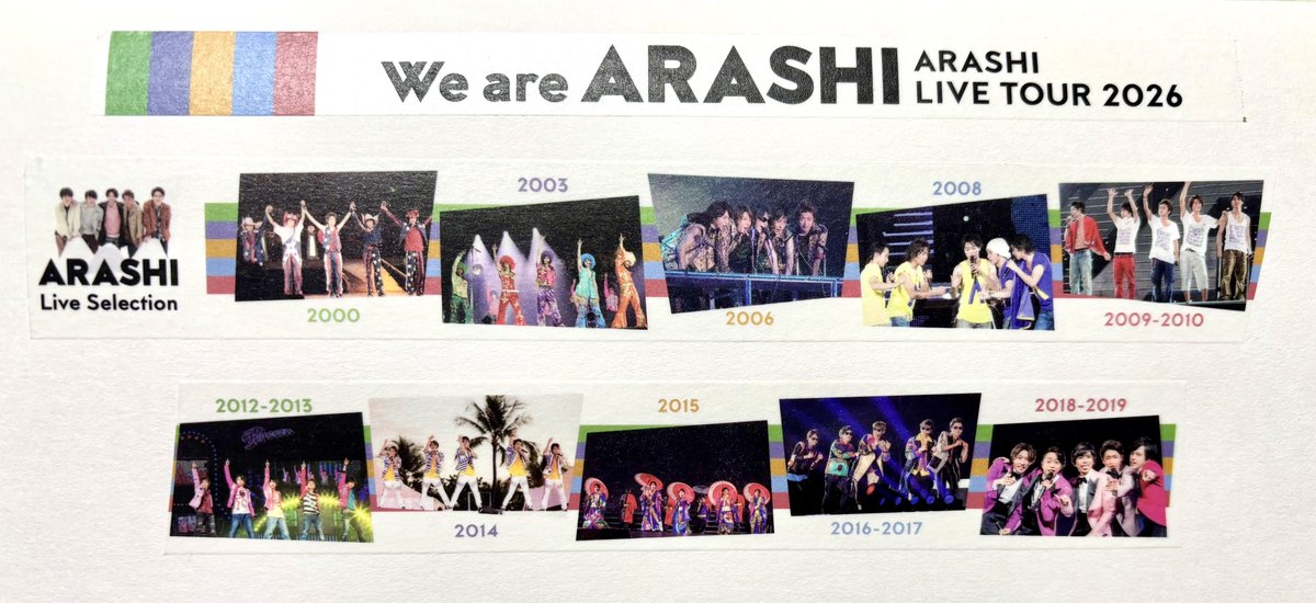 嵐のライブフォトマスキングテープ…どうしてもじっくり見たくて、意味