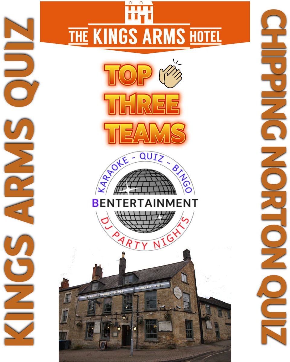 ItsBentertains's tweet image. Monday night #quiznight in Chipping Norton is always entertaining at The Kings Arms! Well done to our top teams and we go again Mon 30 Mar with a big cash prize up for grabs #bookatable 📞01608 642668 #Arkells #pubquiz