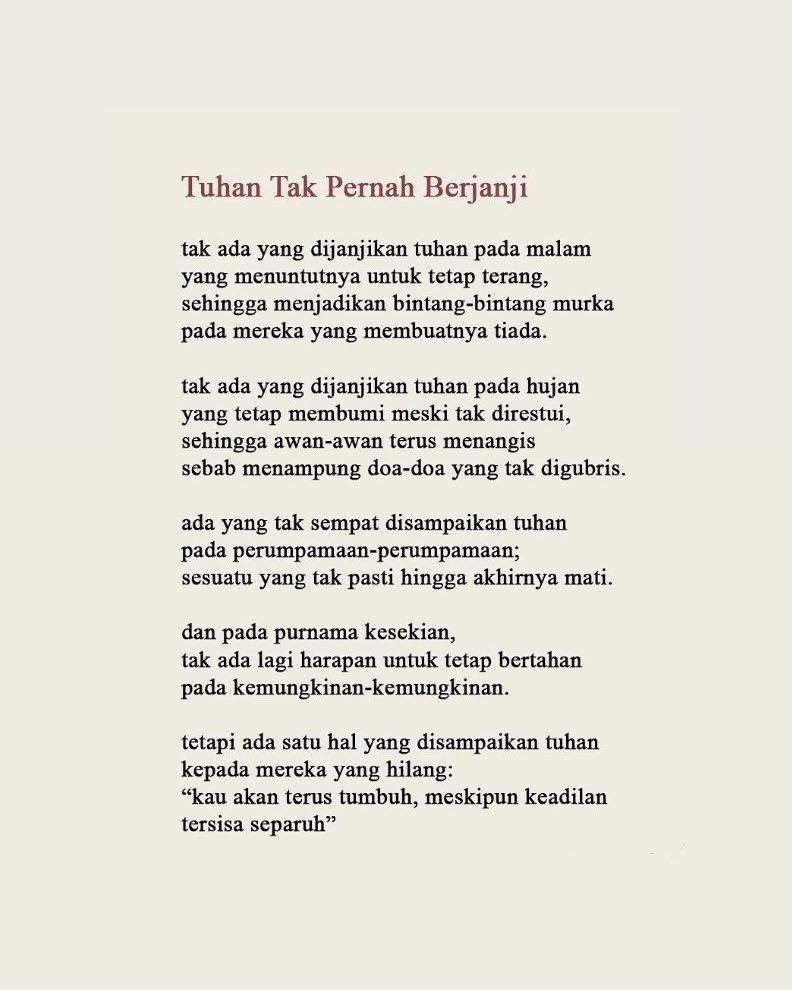 akhirnya, puisi yang saya tulis lima tahun lalu bisa saya bacakan di kamisan ke-900.