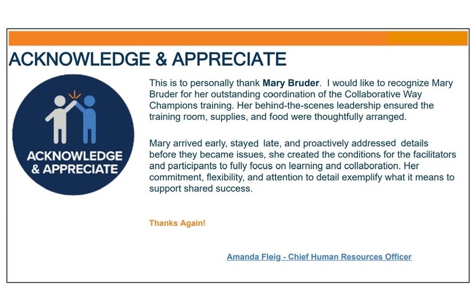 sspllc_us's tweet photo. This week, we want to "Acknowledge &amp; Appreciate" Mary Bruder. https://t.co/yuCa4dGjDp