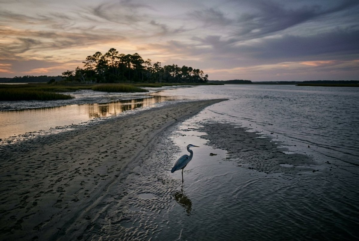 leontefft's tweet image. ebb tide
the sandbar yielding
one heron

#haiku  #haikuchallenge
