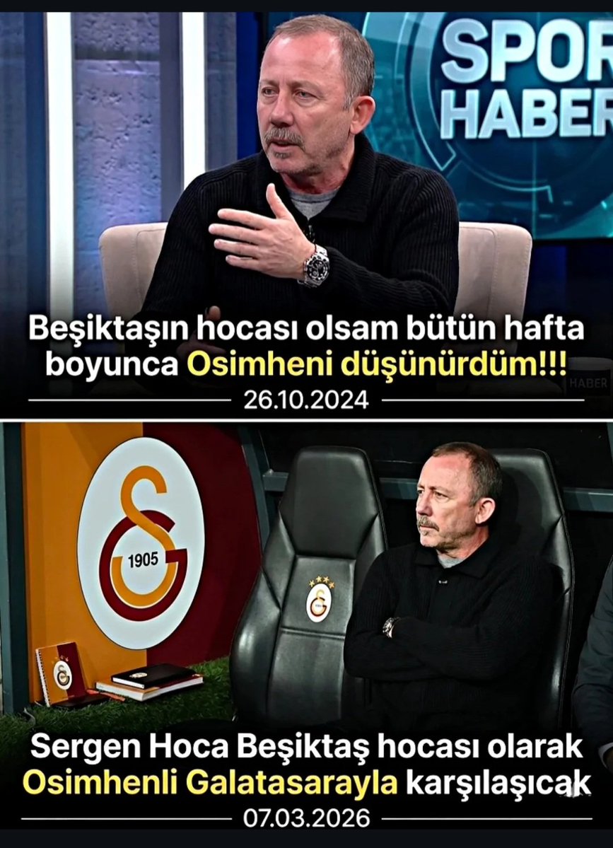 2 maç kazanıp havaya giren besiktaslilar..
 hocanız gibi sizde düşünün.  <a href="/Besiktas/">Beşiktaş JK</a> #BJKvGS #KONSANTRASYON