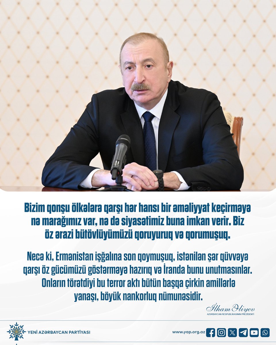 Yeni Azərbaycan Partiyası/ New Azerbaijan Party (@yap_1992) on Twitter photo 