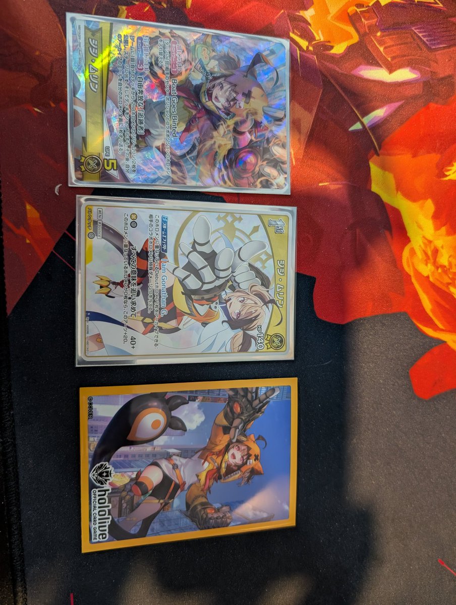 Toxicfox39's tweet photo. I knew the Boat Goes Binted card would be perfect, but then I didn't know there was a Gonathan G, this is more then perfect and the sleeve are also very cute 🧡 https://t.co/9Xf9F4OMWs