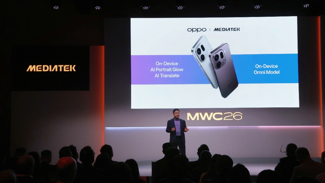 FoneArena's tweet image. OPPO and MediaTek showcase on-device AI capabilities at #MWC2026 fa2.in/n6s0o
