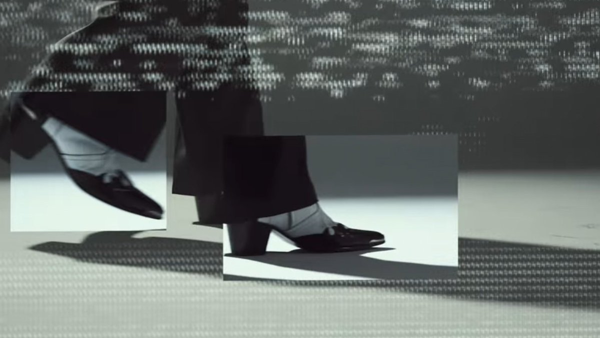 His face                         His shoes