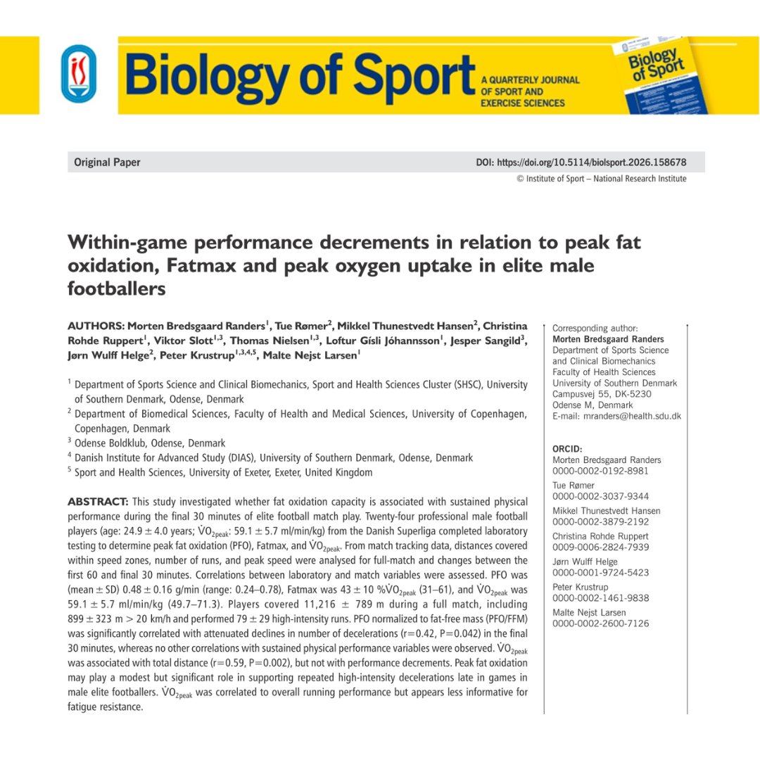 Biology of Sport tweet media