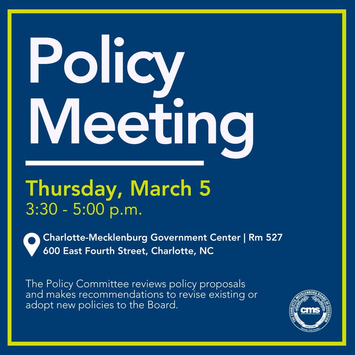 CMS Board of Education tweet media