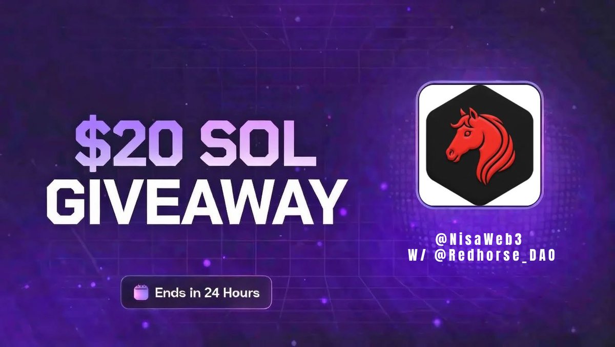NisaWeb3's tweet photo. — 𝗚𝗜𝗩𝗘𝗔𝗪𝗔𝗬 🔮✨

▪️ We’re 𝗴𝗶𝘃𝗶𝗻𝗴 𝗮𝘄𝗮𝘆 $20 in $SOL to 1 winner!

1️⃣ RT and Like
2️⃣ Follow me and https://t.co/NmXVYFyXdZ
3️⃣ RT, Like and Comment their latest post (comment should be related to the post topic)

Ends in 24 Hours ⏱️ AD - Sponsored https://t.co/ugZBP0DB3I