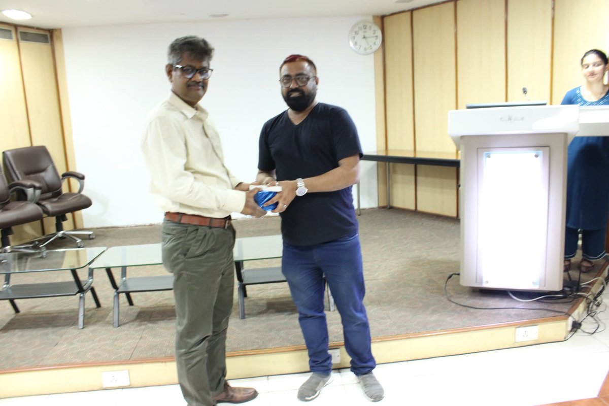 ICMRNIRBI's tweet photo. Prof. (Dr.) Abhijit Bandyopadhyay, Professor,  Department of Polymer Science and Technology, University of Calcutta delivered a talk on“Engineered Polymers for Biomedical Application” on 5th March, 2026 at ICMR-NIRBI. 
@DeptHealthRes
@ICMRDELHI
@MoHFW_INDIA
#icmr4newindia https://t.co/C2tpjf8bQL